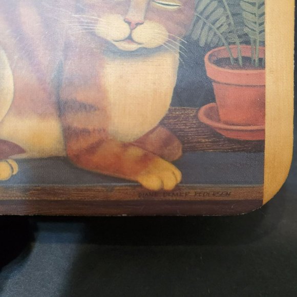 Cat Theme Coasters, set of 4, Hardboard with Cork Back, Cat Lover, Cat Lady - Picture 5 of 7